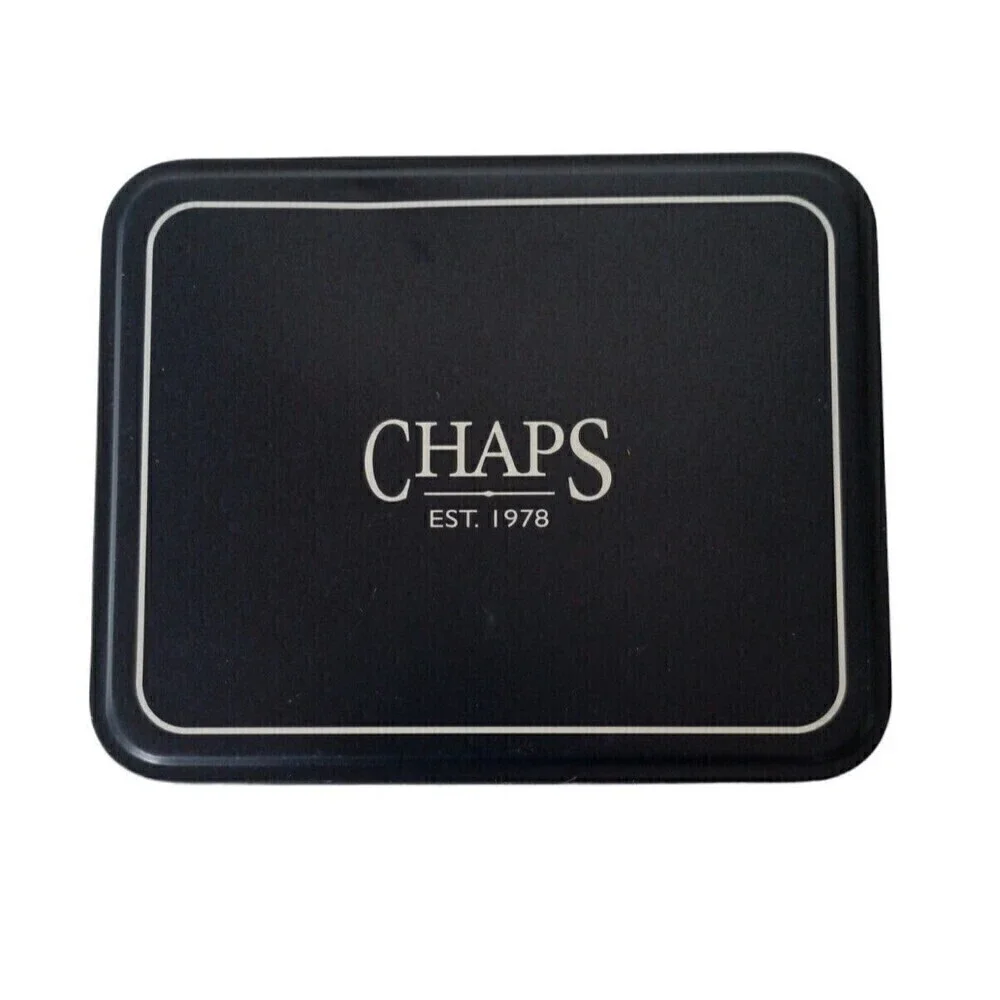 Chaps Men Dark Brown Traveler Bifold Genuine Leather Wallet RFID Protection